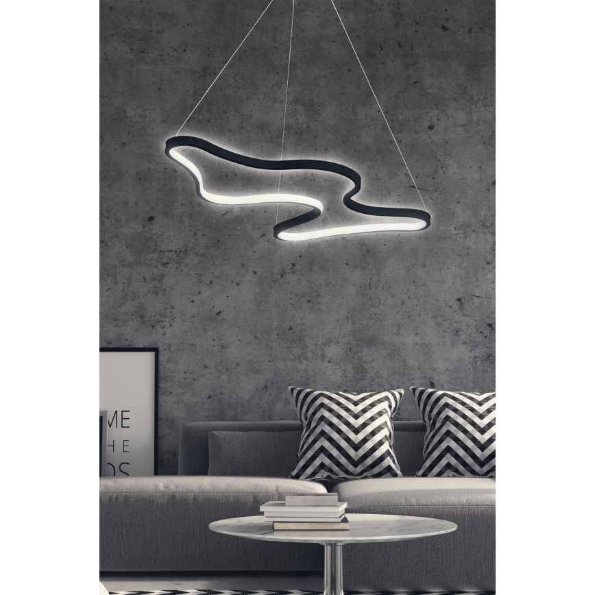 LED lustra uz troses ARTISAN LED/36W/230V 6500K melna
