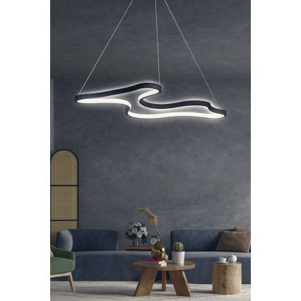 LED lustra uz troses ARTISAN LED/36W/230V 6500K melna