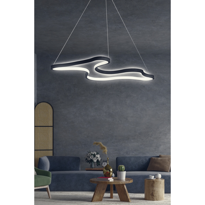 LED lustra uz troses ARTISAN LED/36W/230V 6500K melna