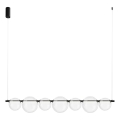 LED lustra uz troses ATOLA LED/19W/230V melna/caurspīdīga