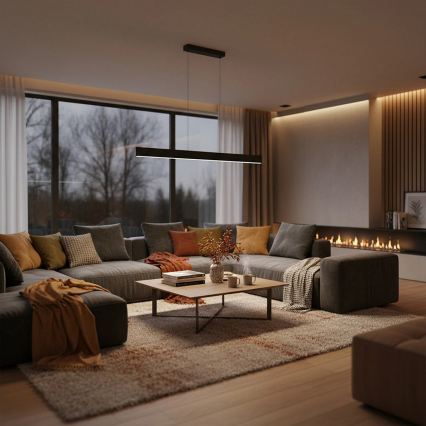 LED lustra uz troses BERNADETTA LED/20W/230V 4000K melna