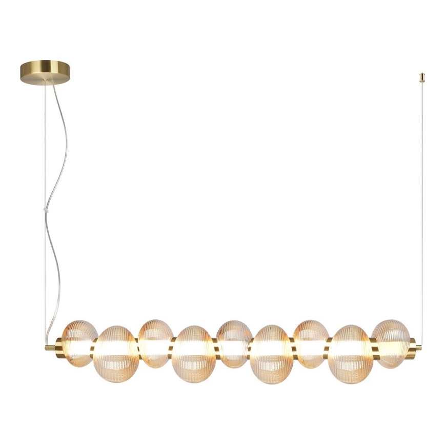 LED lustra uz troses BOLLA LED/32W/230V zelta/dūmakaini bēša