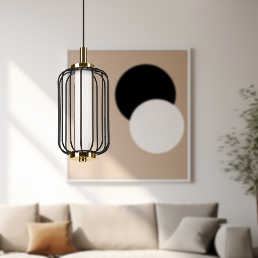 LED lustra uz troses BONNIE LED/10W/230V 3000K melna