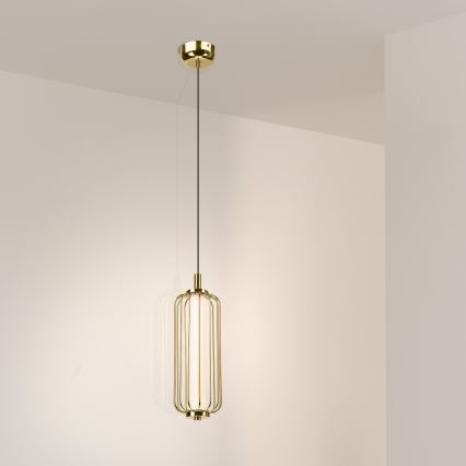 LED lustra uz troses BONNIE LED/15W/230V 3000K zelta