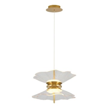 LED lustra uz troses BUTTERFLY 2xLED/10W/230V 3000K zelta