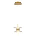 LED lustra uz troses BUTTERFLY 2xLED/5W/230V 3000K zelta