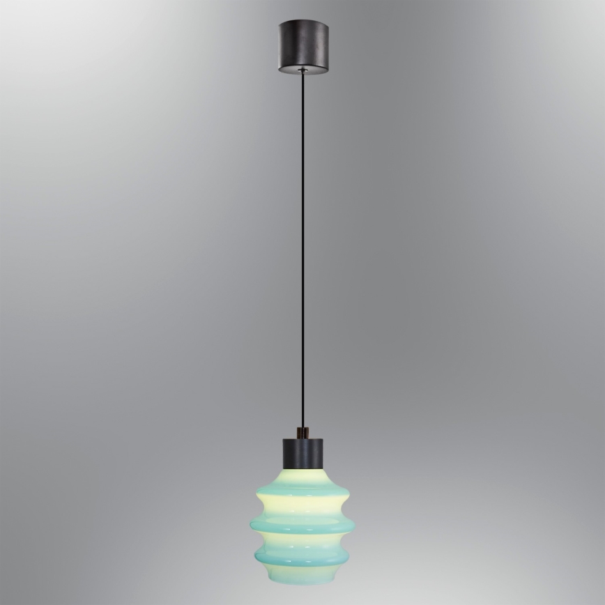 LED lustra uz troses CACTUS LED/3W/230V 3000K melna/zila