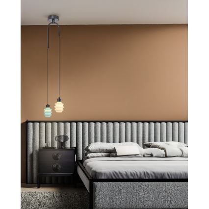 LED lustra uz troses CACTUS LED/6W/230V 3000K zaļa/balta
