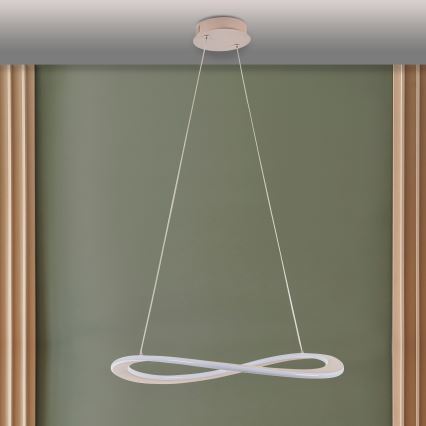 LED lustra uz troses CASHMERE LED/40W/230V Ø 59,5 cm balta