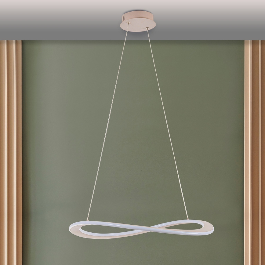 LED lustra uz troses CASHMERE LED/40W/230V Ø 59,5 cm balta