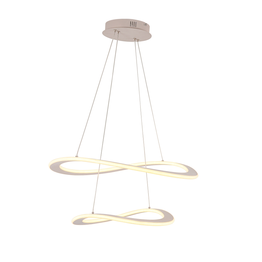LED lustra uz troses CASHMERE LED/75W/230V Ø 59,5 balta