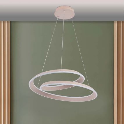 LED lustra uz troses CASHMERE LED/75W/230V Ø 60 cm balta