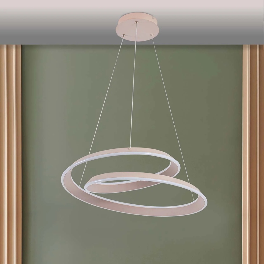 LED lustra uz troses CASHMERE LED/75W/230V Ø 60 cm balta