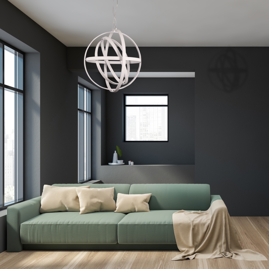 LED lustra uz troses COPERNICUS LED/260W/230V balta