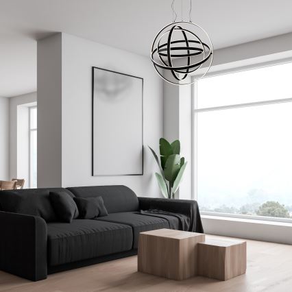 LED lustra uz troses COPERNICUS LED/260W/230V melna