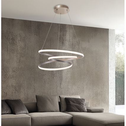 LED lustra uz troses CORT LED/40W/230V sudraba