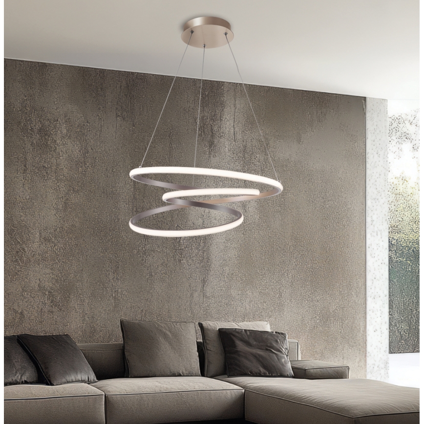 LED lustra uz troses CORT LED/40W/230V sudraba