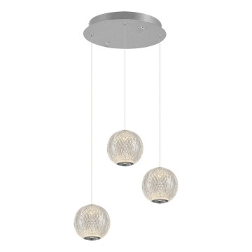 LED lustra uz troses CREMONA 3xLED/5W/230V 3000K matēts hroms