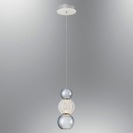 LED lustra uz troses CREMONA LED/5W/230V 3000K matēts hroms