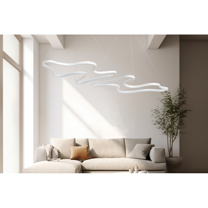 LED lustra uz troses DUPLE ARTISAN LED/80W/230V 6500K balta