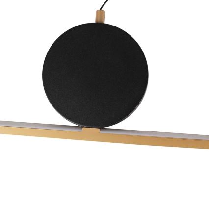 LED lustra uz troses FLORENTYNA LED/48W/230V 4000K zelta/melna