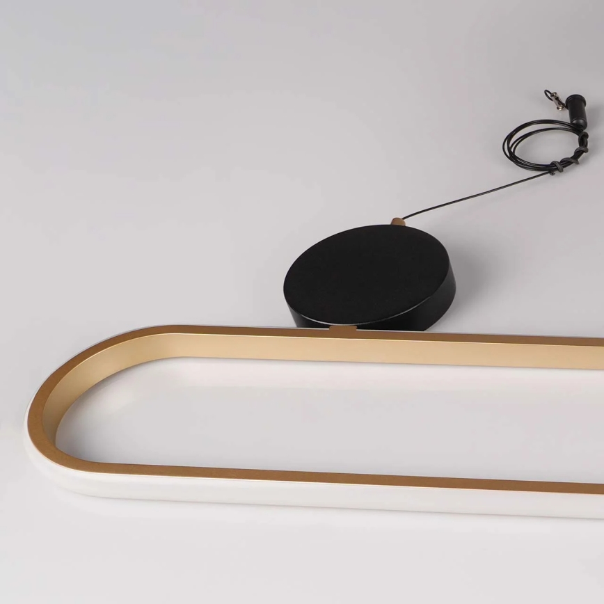 LED lustra uz troses FLORENTYNA LED/48W/230V 4000K zelta/melna