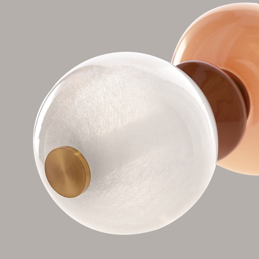 LED lustra uz troses FLORES LED/15W/230V zelta/oranža/brūna