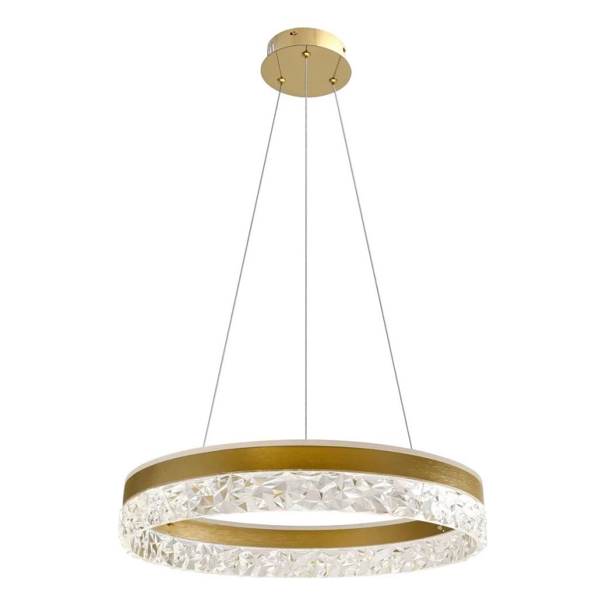 LED lustra uz troses FROZI LED/32W/230V Ø 50 cm zelta