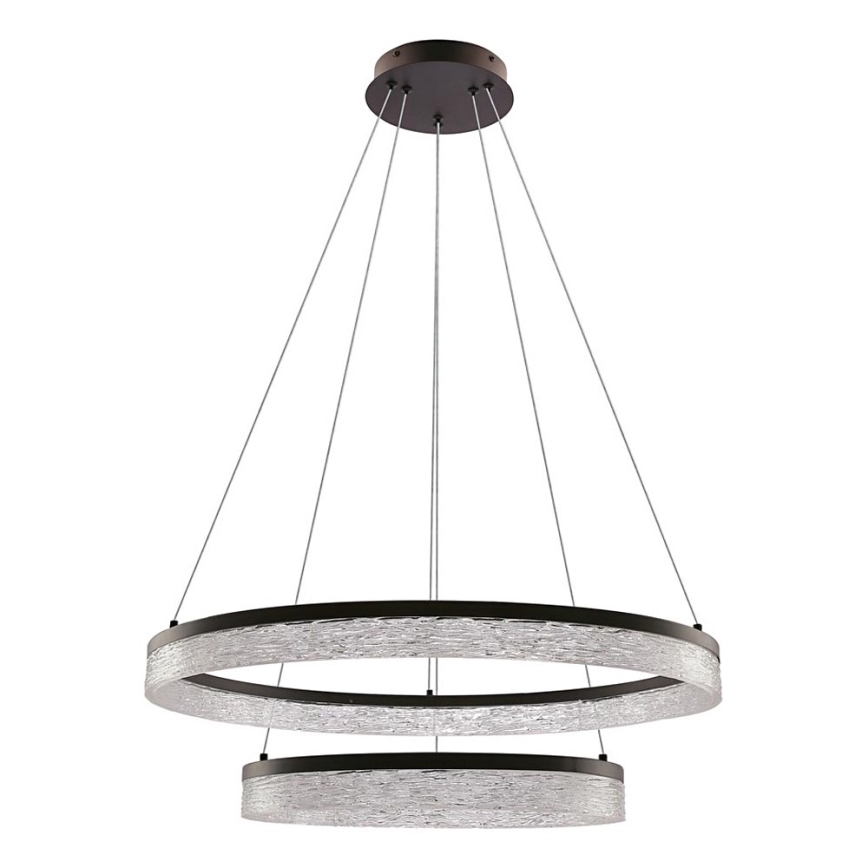 LED lustra uz troses FROZI LED/38W/230V Ø 60 cm melna