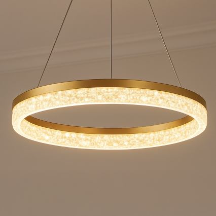 LED lustra uz troses GALA LED/25W/230V Ø 50 cm, zelta krāsā
