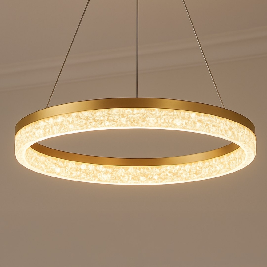LED lustra uz troses GALA LED/25W/230V Ø 50 cm, zelta krāsā