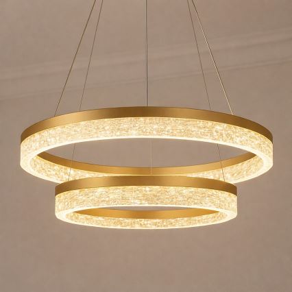 LED lustra uz troses GALA LED/54W/230V Ø 60 cm zeltaina