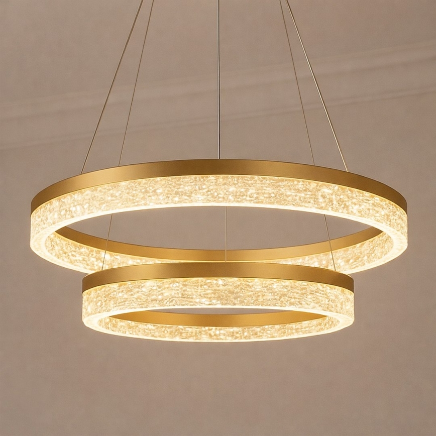LED lustra uz troses GALA LED/54W/230V Ø 60 cm zeltaina