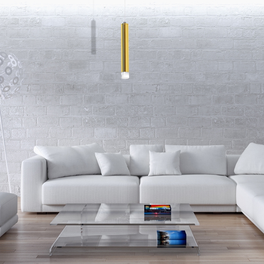 LED lustra uz troses GOLDIE LED/5W/230V zelta