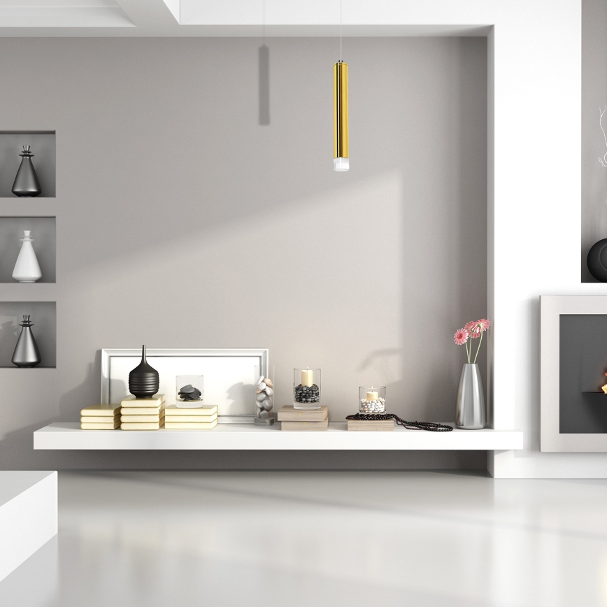 LED lustra uz troses GOLDIE LED/5W/230V zelta