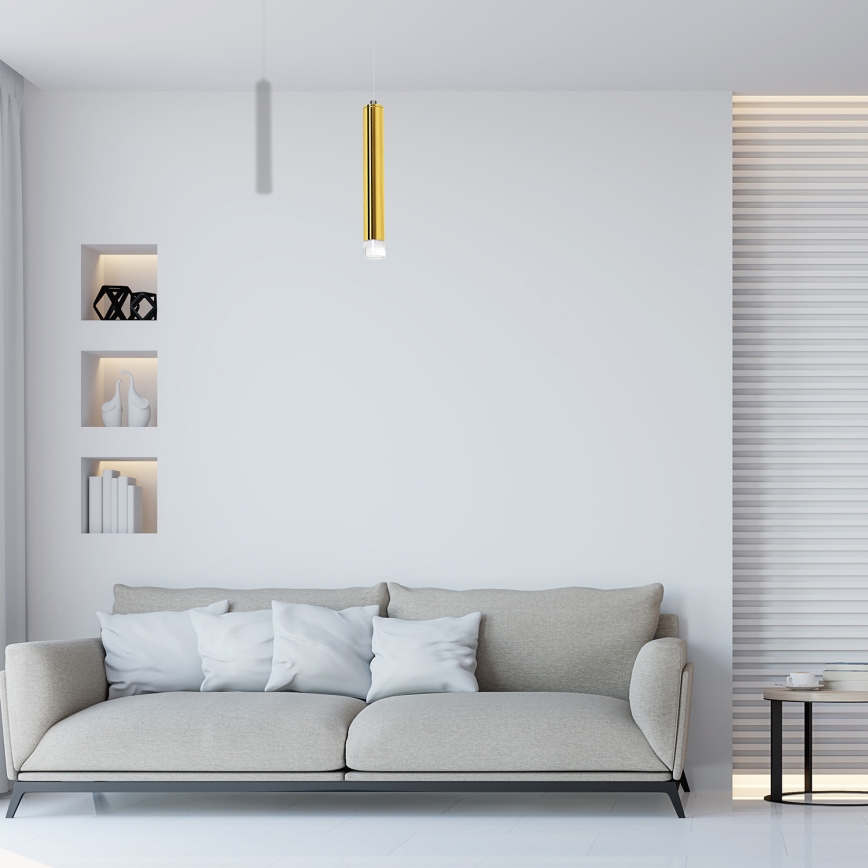 LED lustra uz troses GOLDIE LED/5W/230V zelta