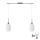 LED lustra uz troses HARMA 2xE27/60W/230V matēts hroms/balta