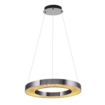 LED lustra uz troses JESI LED/35W/230V 3000K Ø 60 cm sudraba