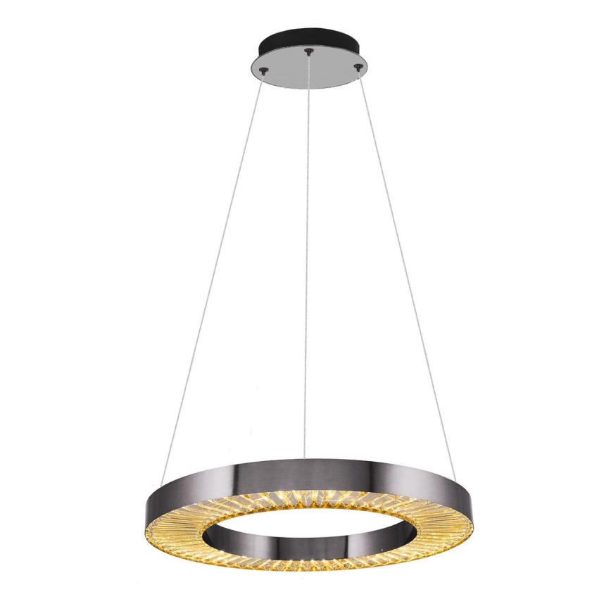 LED lustra uz troses JESI LED/35W/230V 3000K Ø 60 cm sudraba
