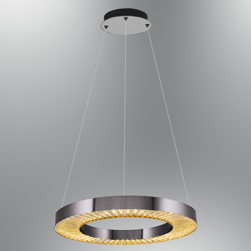 LED lustra uz troses JESI LED/35W/230V 3000K Ø 60 cm sudraba