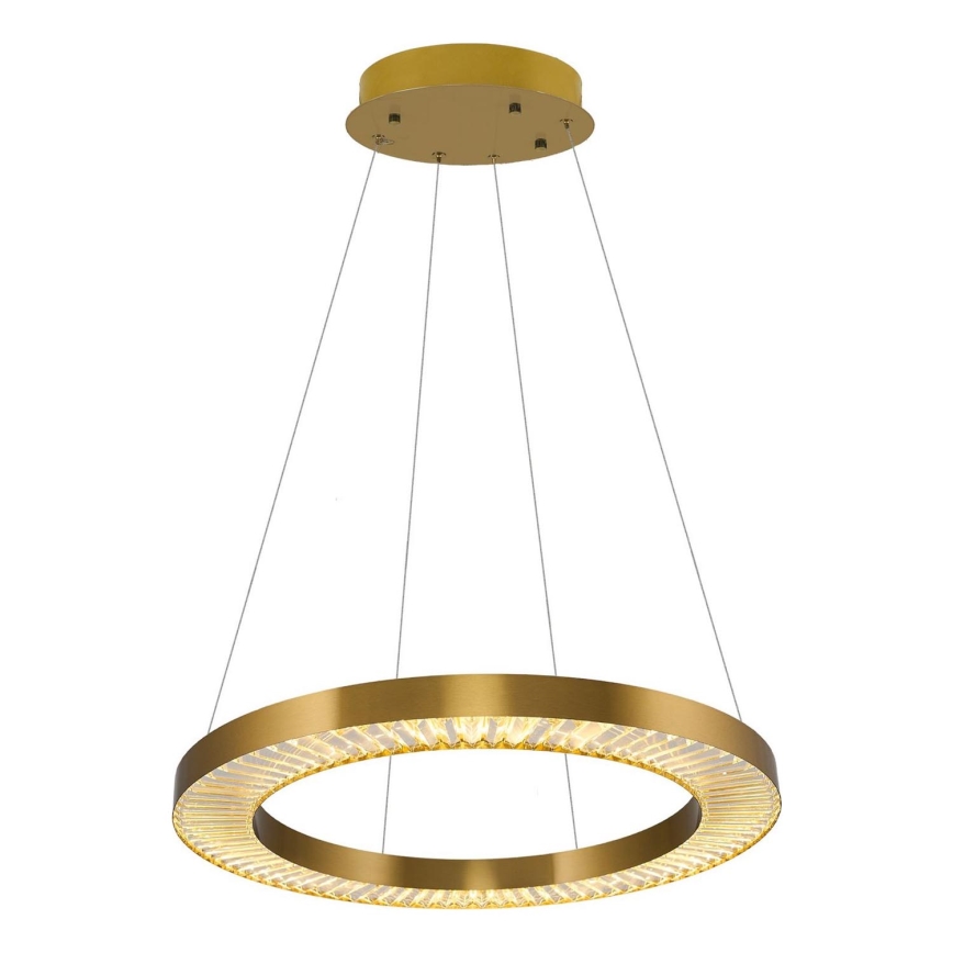 LED lustra uz troses JESI LED/85W/230V 3000K Ø 80 cm bronzas krāsā