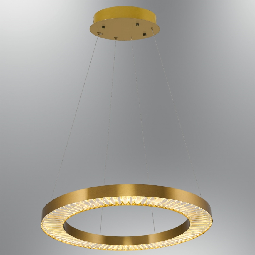 LED lustra uz troses JESI LED/85W/230V 3000K Ø 80 cm bronzas krāsā