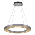 LED lustra uz troses JESI LED/85W/230V 3000K Ø 80 cm sudraba
