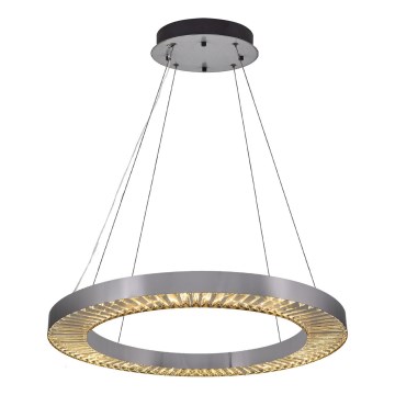 LED lustra uz troses JESI LED/85W/230V 3000K Ø 80 cm sudraba
