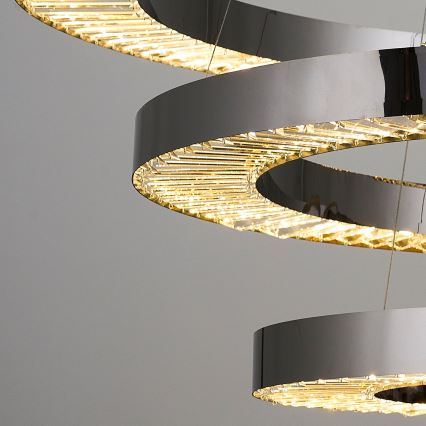 LED lustra uz troses JESI LED/99W/230V 3000K diam. 100 cm sudraba