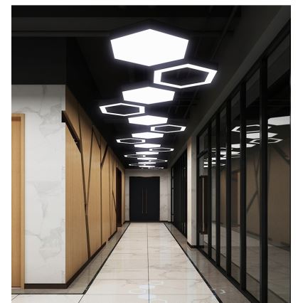 LED lustra uz troses LED/20W/230V melna