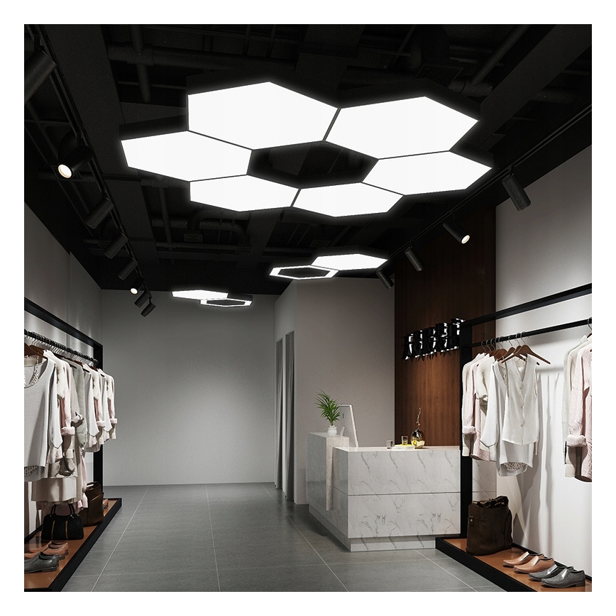 LED lustra uz troses LED/20W/230V melna