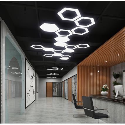 LED lustra uz troses LED/20W/230V melna