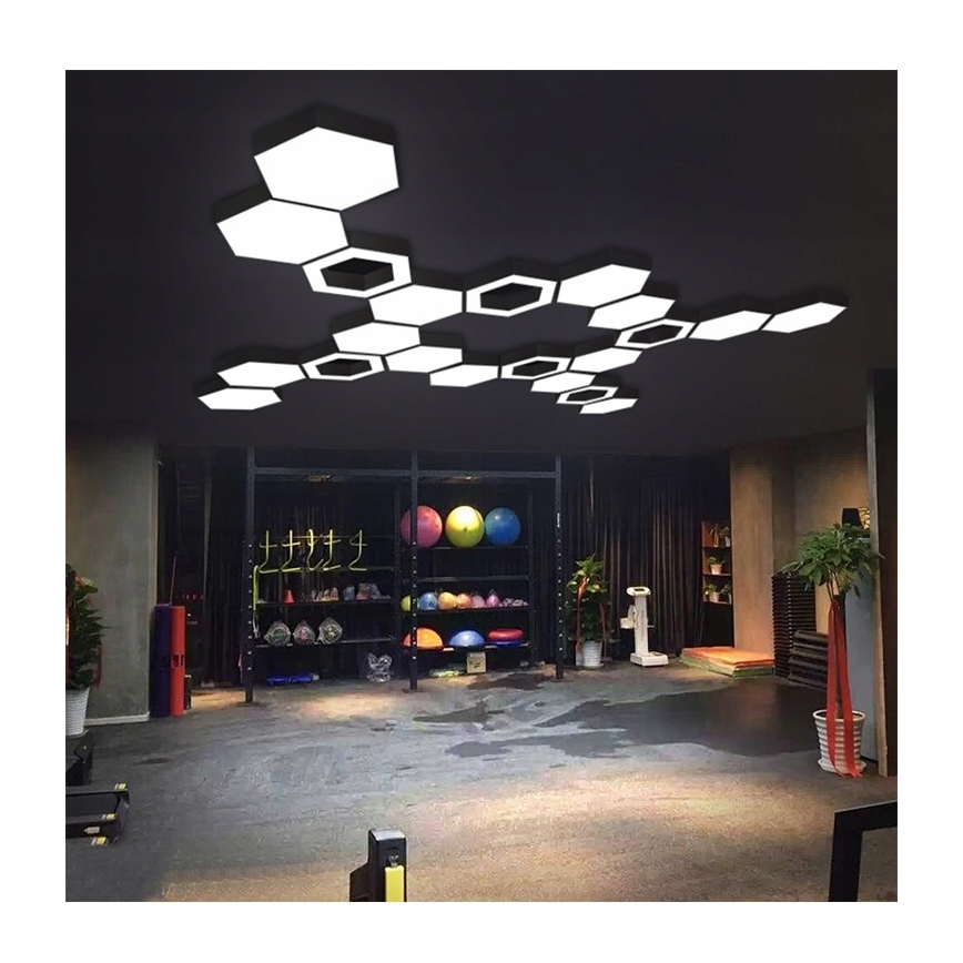 LED lustra uz troses LED/20W/230V melna