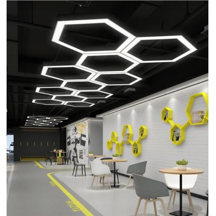 LED lustra uz troses LED/20W/230V melna